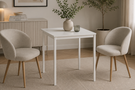 Verity White Square Dining Table