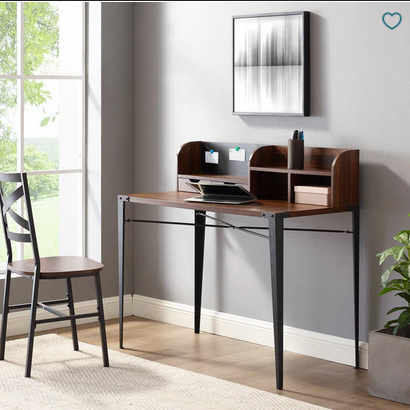 Thorbourne Dark Walnut Desk With Hutch Furnish That Room