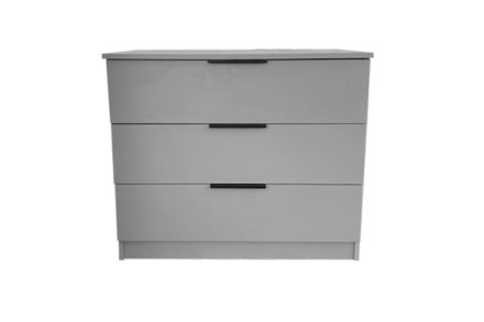 Ravello-3-Drawer-Grey-Chest-of-Drawers-with-Black-Profile-Handles