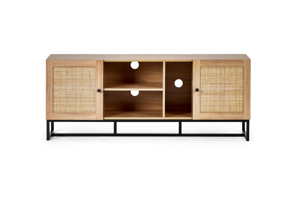 Cornwall Rattan and Oak TV Unit