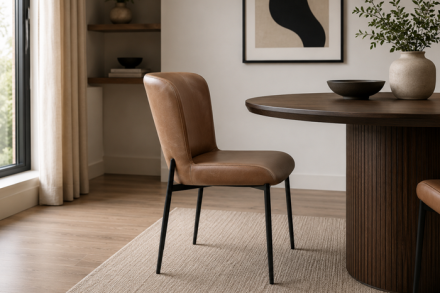 Gaucho Brown PU Dining Chair