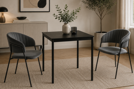 Hamburg Black Bistro Dining Table