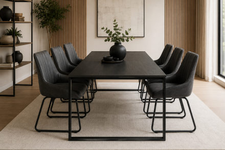Phillip Black Ash Dining Table