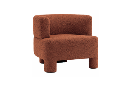 Southon Rust Orange Boucle Accent Chair