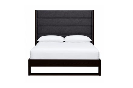 Juniper Dark Grey and Black Double Bed Frame