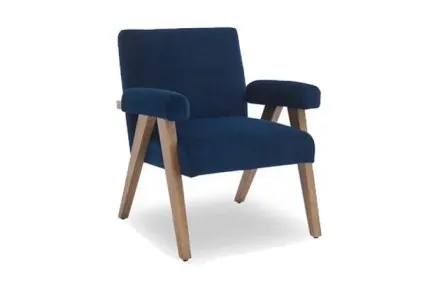 Lorenzo Royal Blue Velvet Accent Chair